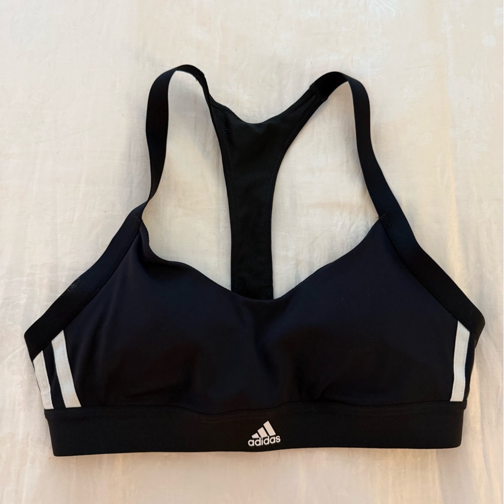 Adidas Black Swim Briefs with White Stripes